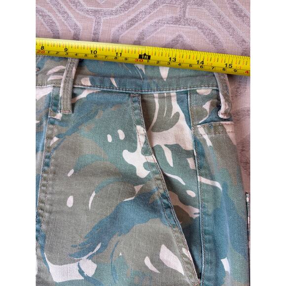 MOTHER The Wrapper Ultra High-Rise Jogger Jeans Size 30 Green Camo Print Elastic - Picture 3 of 9